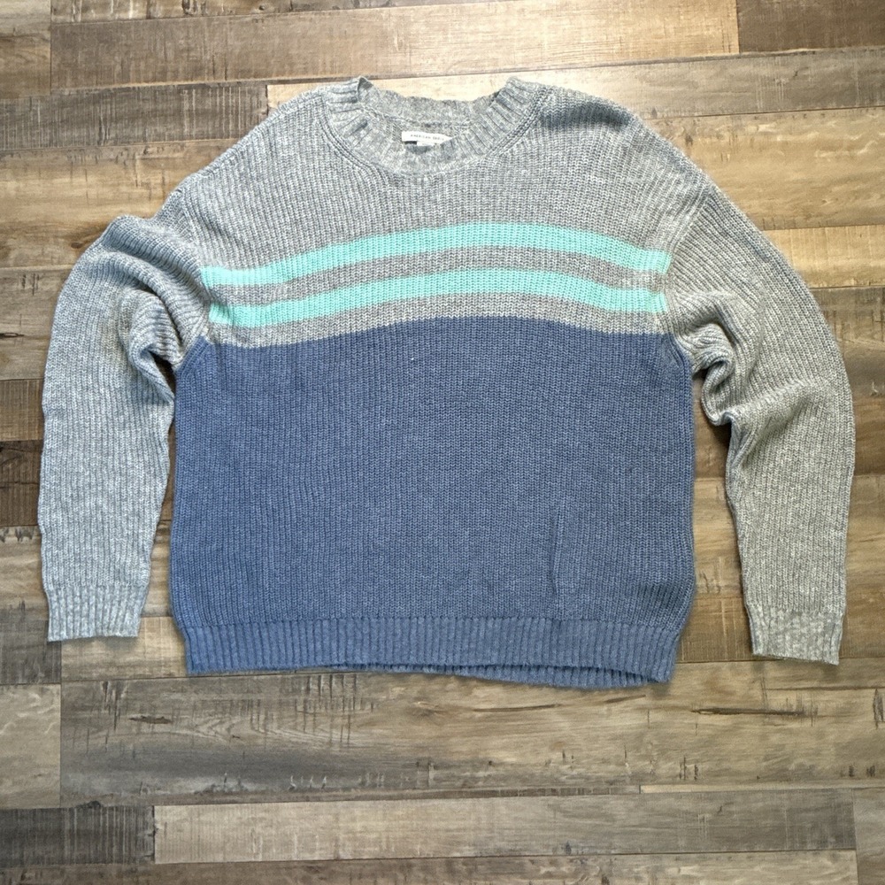 American Eagle Women's Colorblock Soft Cozy Cotton Blend Sweater Size Small